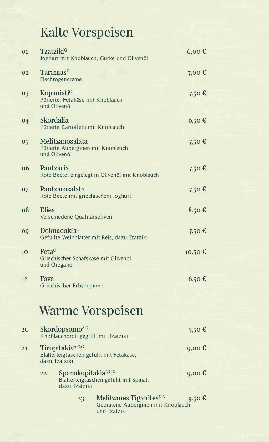 Taverna Olive Berlin - Friedrichshain Speisekarte 4