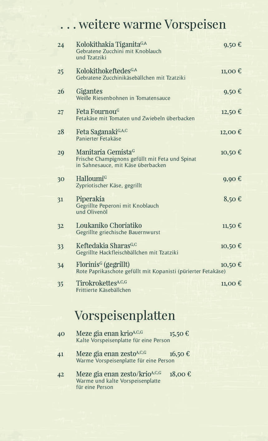 Taverna Olive Berlin - Friedrichshain Speisekarte 5